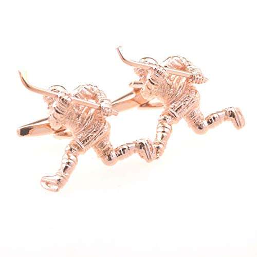 TIANHEYUANA Gemelos Mancuernillas Hombre 1 Par De Divertidos Puños De Dibujos Animados, Gemelos De Hockey, Gemelos Para Hombre, Gemelos Para Camisa, Gemelos