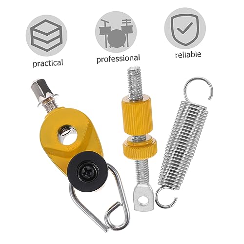Resorte para pedal de batería metal amarillo 6x1.3cm miniatura 2