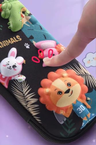 Image of Amitasha Cartoon Pen Bag, 3D Three-Dimensional Pencil Case, Large Capacity Multi-Functional EVA Pencil Box, Stationery Case for School (Magical Castle)