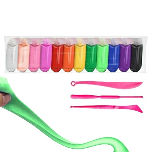 Nevalerra Juego de plastilina de modelado – Colorido juego de plastilina con accesorios, colorido, plastilina de seguridad para actividades artesanales en la escuela, el hogar y la familia – No