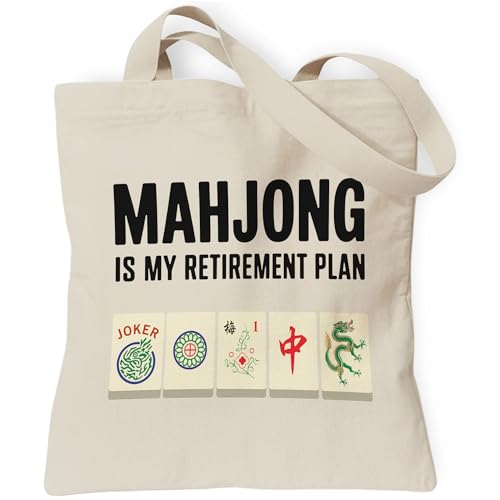 Bolsa Tote para mujeres Mahjong Gifts reutilizable de lona miniatura 1