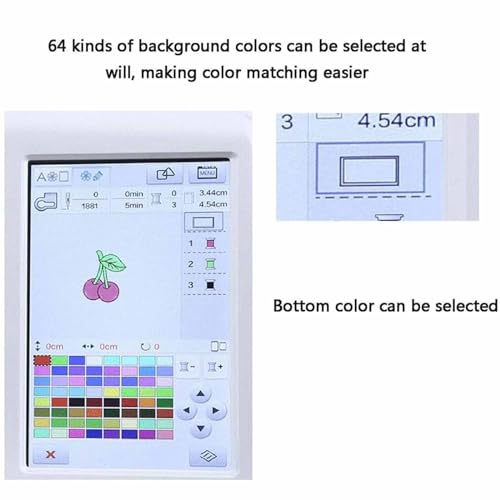 Borduurnaaimachine Met 7-Inch Lcd-Touchscreen, Borduuroppervlak 10 X 23,5 Cm En 10 X 10 Cm, 132 Soorten Steken, 398 Soorten Patrooncombinaties Voor Kleding, Hoed, Quilts, Ambachten - Image 6