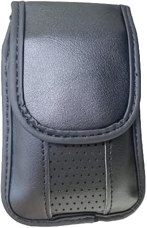 Black Leather Case with Rotating Pinch Clip and Magnetic Closure Compatible with Nokia 2780 flip Phone
