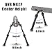 UUQ QV8 6-9 Inches Tactical Rifle Adjustable Bipod for Hunting and Shooting, Mount Base for Mlok Handguards, Directly Attach to M-Rail System, w/Spike Feet (Split Model)