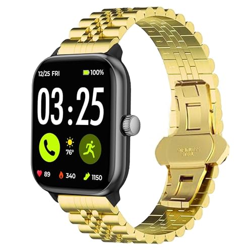 Bracelet Spade & Co Health Smartwatch 4 en acier inoxydable avec boucle papillon