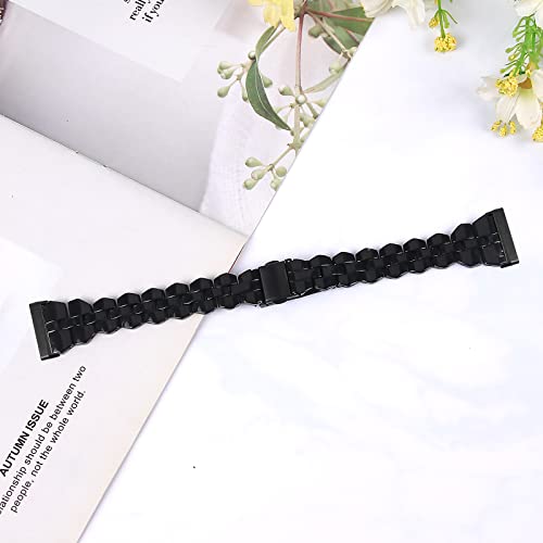 Correa para Fitbit Versa 4 con cierre desplegable 20 mm negro miniatura 4