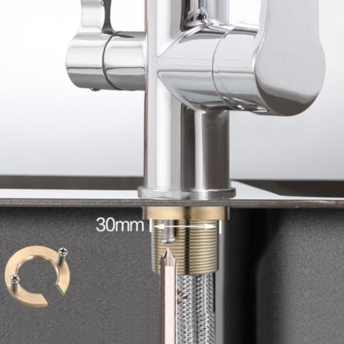 Robinet eau potable cuisine 3 voies avec douchette chrome double mode - 6