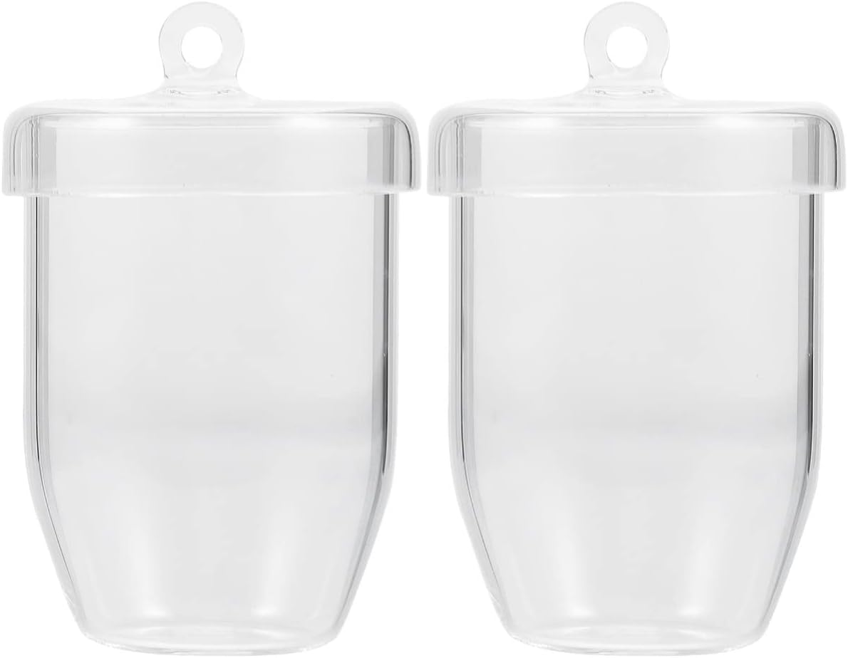 Baluue 2pcs Quartz Crucible for Metal Recasting and Melting Fused Quartz Cup Lid for Scientific Experiments and Jewelry Casting