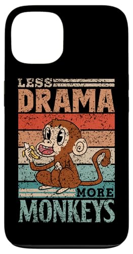Less Drama More MonkeysiXEh}EAEL[ o[ L[Y  Ȃ X}zP[X iPhone 13 p