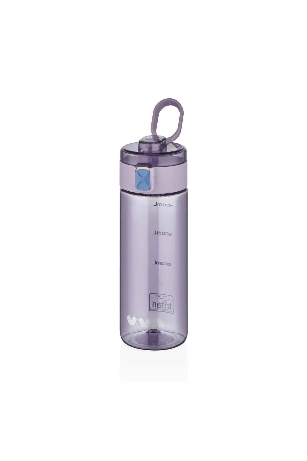TKK 450ml Taşıma Kulplu Kilitlenebilir Kapak Ölçü Skalalı Rahat İçim Tritan Spor Matara (Siyah)