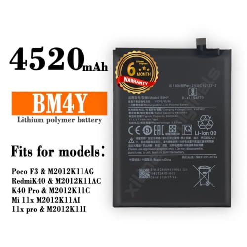 Image of BM4Y Battery for Redmi Mi Poco F3 / K40 / K40 Pro / K40 Pro+ 4520 mAh Battery with 6 Month Warranty** (B205)