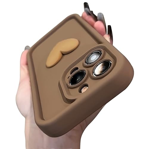 Coque iPhone 13 3D silicone antichoc coque kaki épaisse et résistante pour femme