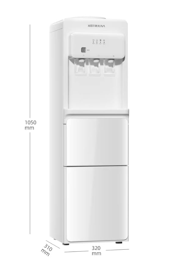 Water Dispenser with Built-in Ice Maker, 27 Lbs/24 Hour Rapid Ice Making Water Dispenser, Freestanding Electric Hot & Cold Top Load on Fridge.com