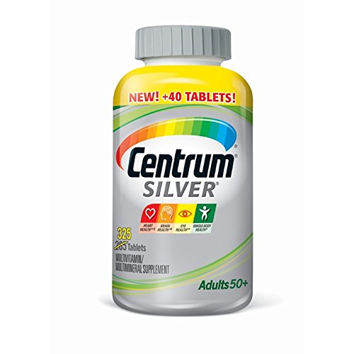Centrum Silver Adults 50+ Multivitamins, 325 ct. (Pack of 2)
