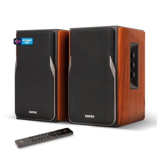 EDIFIER Studio R1380DB 2.0 Regallautsprecher-System (42 Watt) mit Bluetooth 5.1 (aptX). Infrarot-Fernbedienung und seitliche Regler für Bässe, Höhen und Lautstärke. Perfekt für TV, PC, Smartphone etc.
