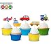 Transportation Cupcake Toppers Car Bus Train Plane Ship DIY Cupcake Toppers for Baby Shower Birthday Party Decorations (40)