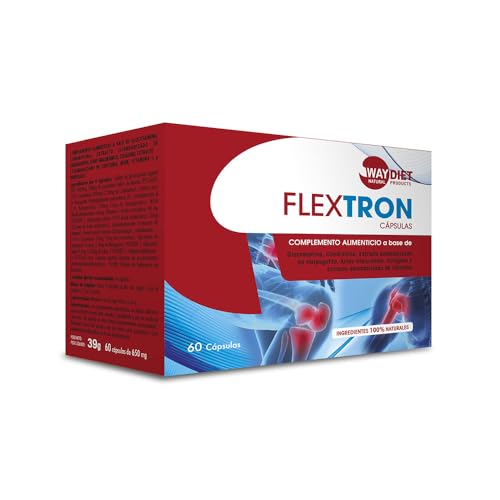 Flex tron 60 Cápsulas | Colágeno, Glucosamina, Condroitina y MSM | Salud Articular y Movilidad | Suplemento Natural para Huesos y Cartílagos