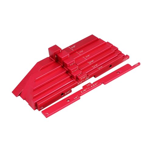 Cales de mesure pour scie à table en aluminium réglables 7 pièces