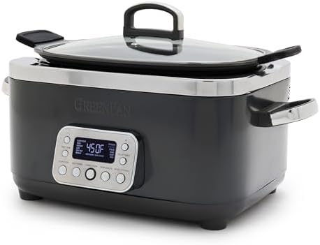 GreenPan Elite 14-in-1 Nonstick 6QT Electric Slow Cooker, PFAS-Fr...