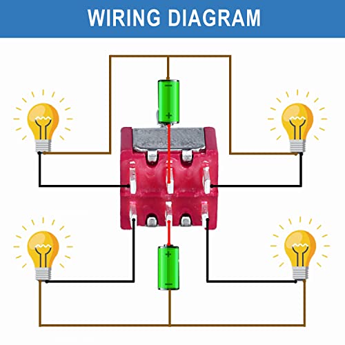 Interrupteur à bascule mini DPDT 6 broches 3 positions On-Off-On
