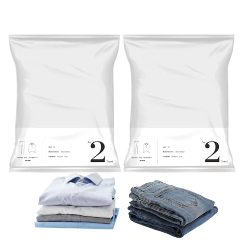 圧縮バッグ - 2X 省スペース、ジッパー収納オーガナイザー、衣類トラベルバッグ |荷物パッキングソリューション枕、掛け布団、毛布、バックパックスーツケースの荷物用の便利な旅行用収納バッグ