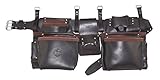 Graintex OD2557 4 Piece Pro Framers 15 Pocket Tool Belt Top Grain Oil Tanned Leather
