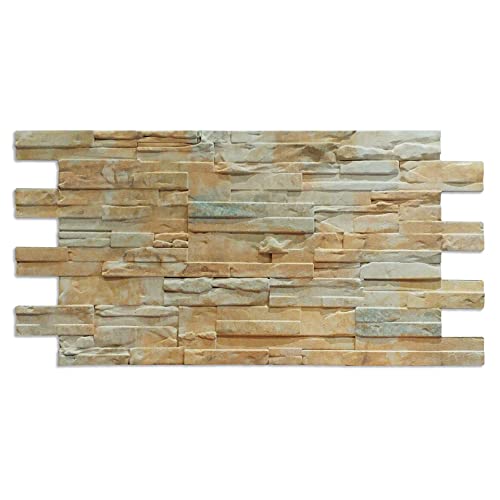 DECORESIN Moderne Kunststeinplatte, hergestellt aus Polystyrol-Harz (Packung mit 5,60 m², Bretagna-Rosa)