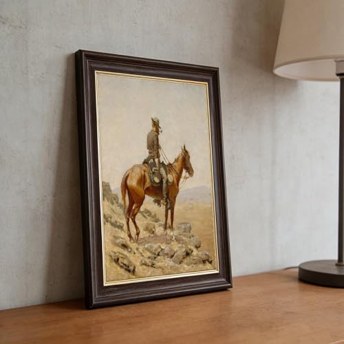 Impression sur toile Frederic Remington pour salon style rustique