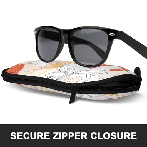 Image of Sunglasses Soft Case, Ultra Light Portable Neoprene Zipper Glasses Case for Men Women