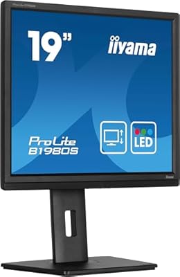 iiyama Prolite B1980S-B1 Monitor LED 48 cm 19" SXGA HDMI DP Ajustes de Altura Giratorio Negro | Ya disponible en tu tienda friki favorita! En mundofriki.es!