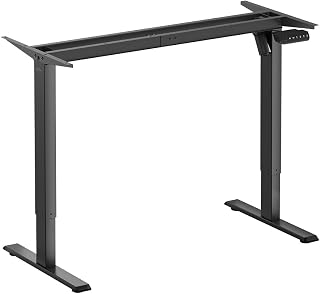 Logilink Soporte de Escritorio eléctrico de Altura Ajustable, 1 Motor, 700-1120 mm, Color Negro (sin Mesa)