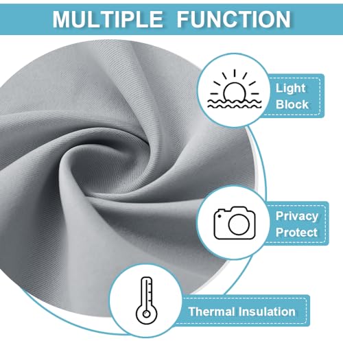 RYB HOME Classroom Door Window Cover, Blackout Shades for Classroom Windows and Doors Cover Lockdown Shades, Room Darkening Design Blocks Views, W 12 x L 30, 1 Panel, Sliver Grey