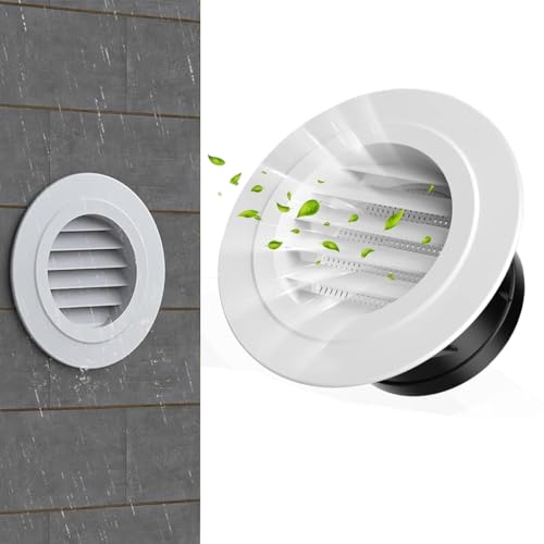Image of HASTHIP 2.95 inch Circle Cowl Air Vent Grille Cover Ducting with Fly Screen