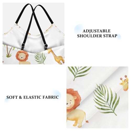 susiyo Girls One Piece Swimsuits Safari Animals Bathing Suit Quick Dry Beach Swimwear for Toddler Girl 3-10T3