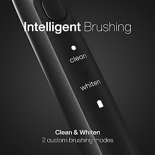 Image of Aquasonic Icon ADA-Accepted Rechargeable Toothbrush | Magnetic Holder & Slim Travel Case | 2 Brushing Modes & Smart Timers | Gentle Micro-Vibrations(Onyx)