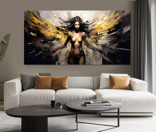 Impression peinture abstraite déchue sur toile haut de gamme 90x180 cm