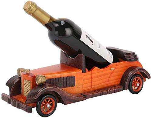 Soporte para botellas de vino vintage estilo auto clásico miniatura 1