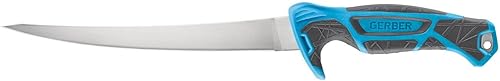 Gerber Controlador de engranajes, cuchillo de filete de agua salada para pesca, cuchillo de pesca resistente, equipo de pesca premium, 8 pulgadas,