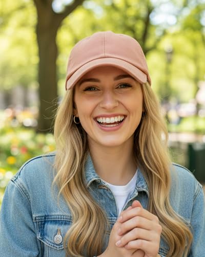 Image of Womens Satin Lined Unstructured Baseball Cap Unisex Silk Lining Washed Cotton Adjustable Vintage Dad Hat