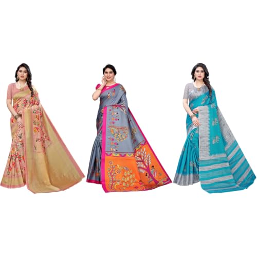 Sari en soie Yashika taille unique ajustement parfait grâce au chemisier sans couture