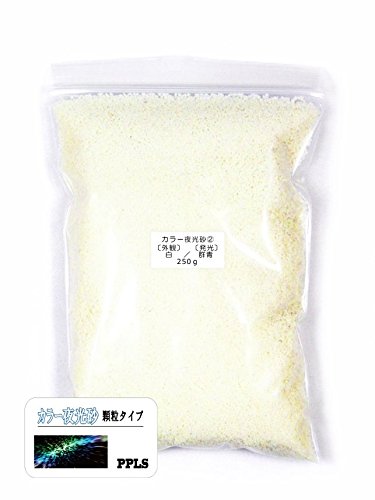 983 PPLS 蓄光 夜光 カラーサンド 顆粒タイプ ②外観:白 発光:群青