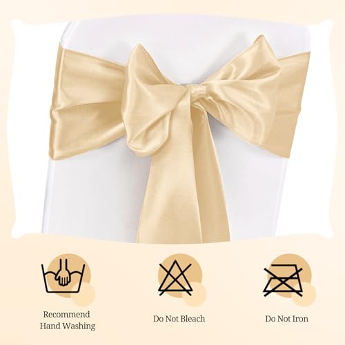 Pesonlook 50 Pcs Champagne Chair Sashes - Image 4