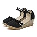 Alueeu Sandalias Mujer Verano 2023 Cuña Comodas Alpargatas Zapatos Casual Hebilla Fiesta Clásica Elegantes con Pala Cerrada Exterior Forrada de Yute Romano Sandalias de Playa Imagen de Alueeu Sandalias Mujer Verano 2023 Cuña Comodas Alpargatas Zapatos Casual Hebilla Fiesta Clásica Elegantes con Pala Cerrada Exterior Forrada de Yute Romano Sandalias de Playa