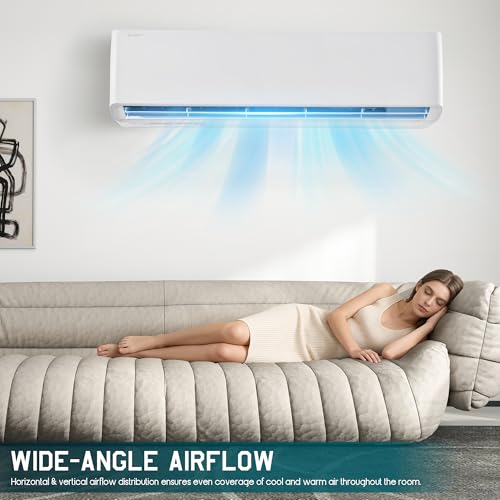 Image of Albott 220V Mini Split Air Conditioner with Heat Pump,Wifi Enabled 36000BTU Ductless Split Ac with Self-Cleaning, SEER2 18, Ductless Air Conditioner Cools up to 2500 Sq.Ft, for Home & Office