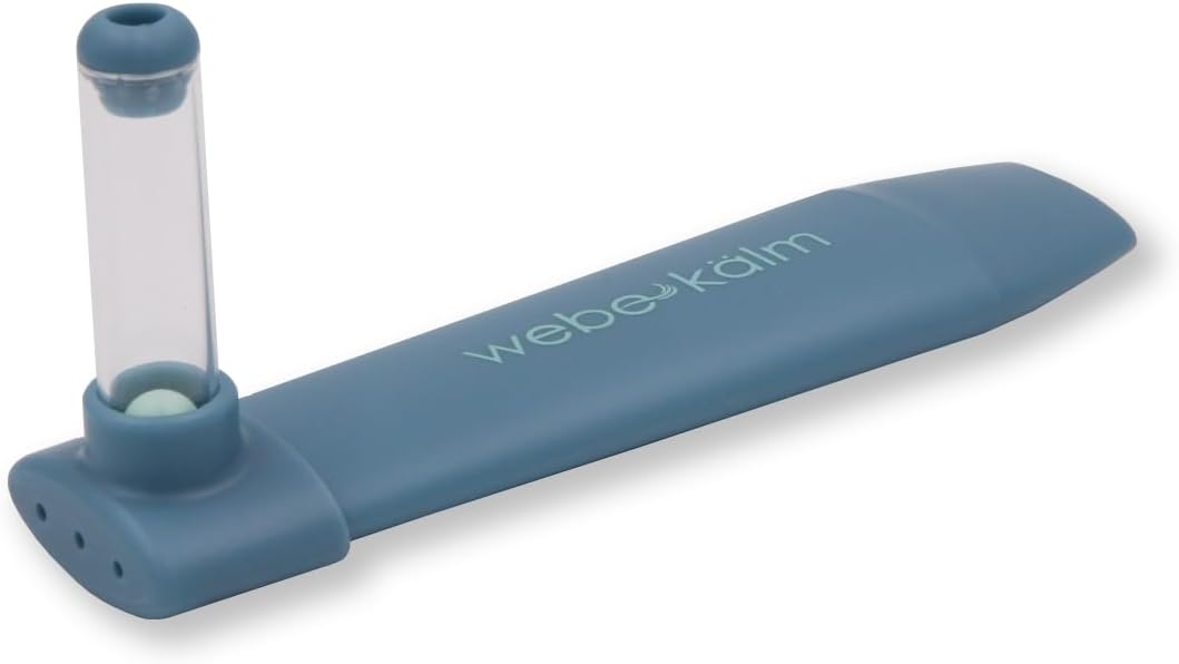 Product Title: webe kälm: Sensory tool for calming with slow exhalation, visual focus, and auditory regulation. Supports mindfulness, stress relief, bedtime, and anxiety. (Blue)