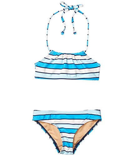 Image of Toobydoo Girl's Grace Bay Aqua Bandeau Bikini (Toddler /Little Kids /Big Kids)