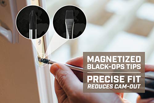 Image of Spec Ops Tools Screwdriver Set for Professional Construction & Jobsite Use, Phillips and Slotted Drivers with Magnetic Tips, 4-Piece