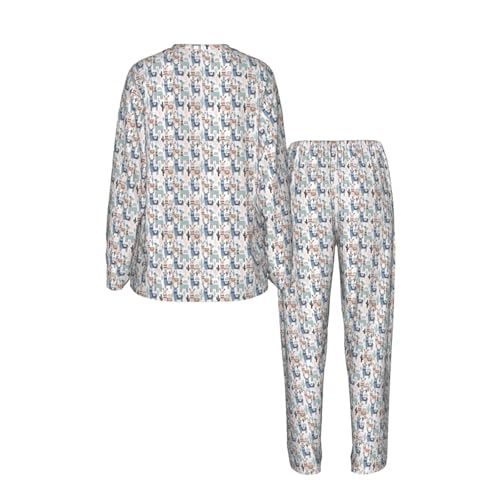 Pyjama femme manches longues alpaga pour vos soirées cocooning à la maison