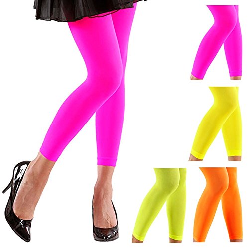 Leggings Fluo WIDMANN - 70 DEN - Style Années 80 - Pour Fêtes Et Déguisements - Taille Unique