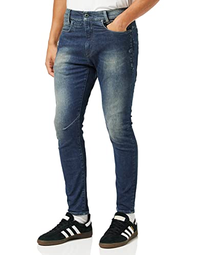 G-Star Raw Men's 3301 Straight-Fit Jean in Vant Stretch Denim, Blue (Antique Forest Blue Dd), 26W x 30L